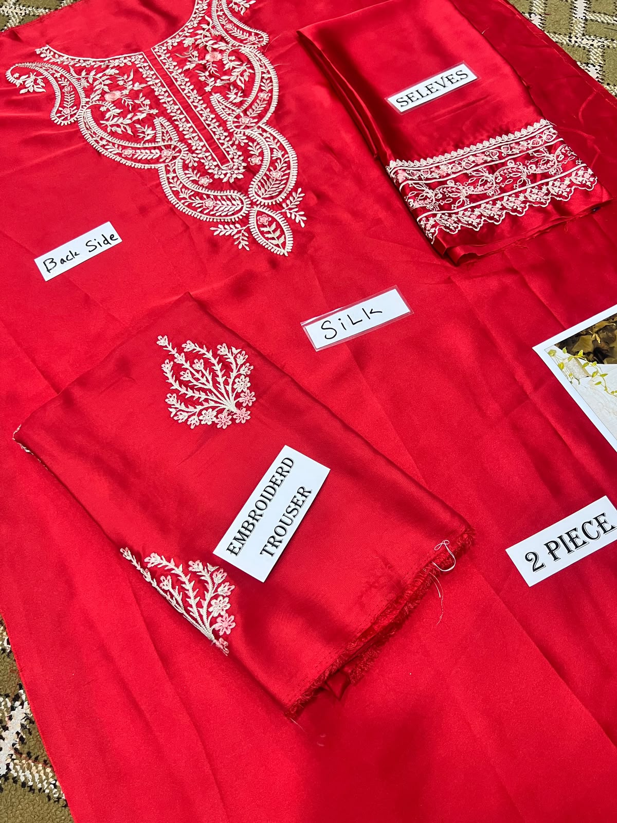 2-Piece Silk | Premium Embroidered Silk Suit – SK-0R