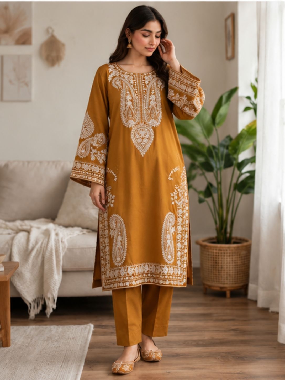 Emb Premium Co-ord Set | 2-Piece
