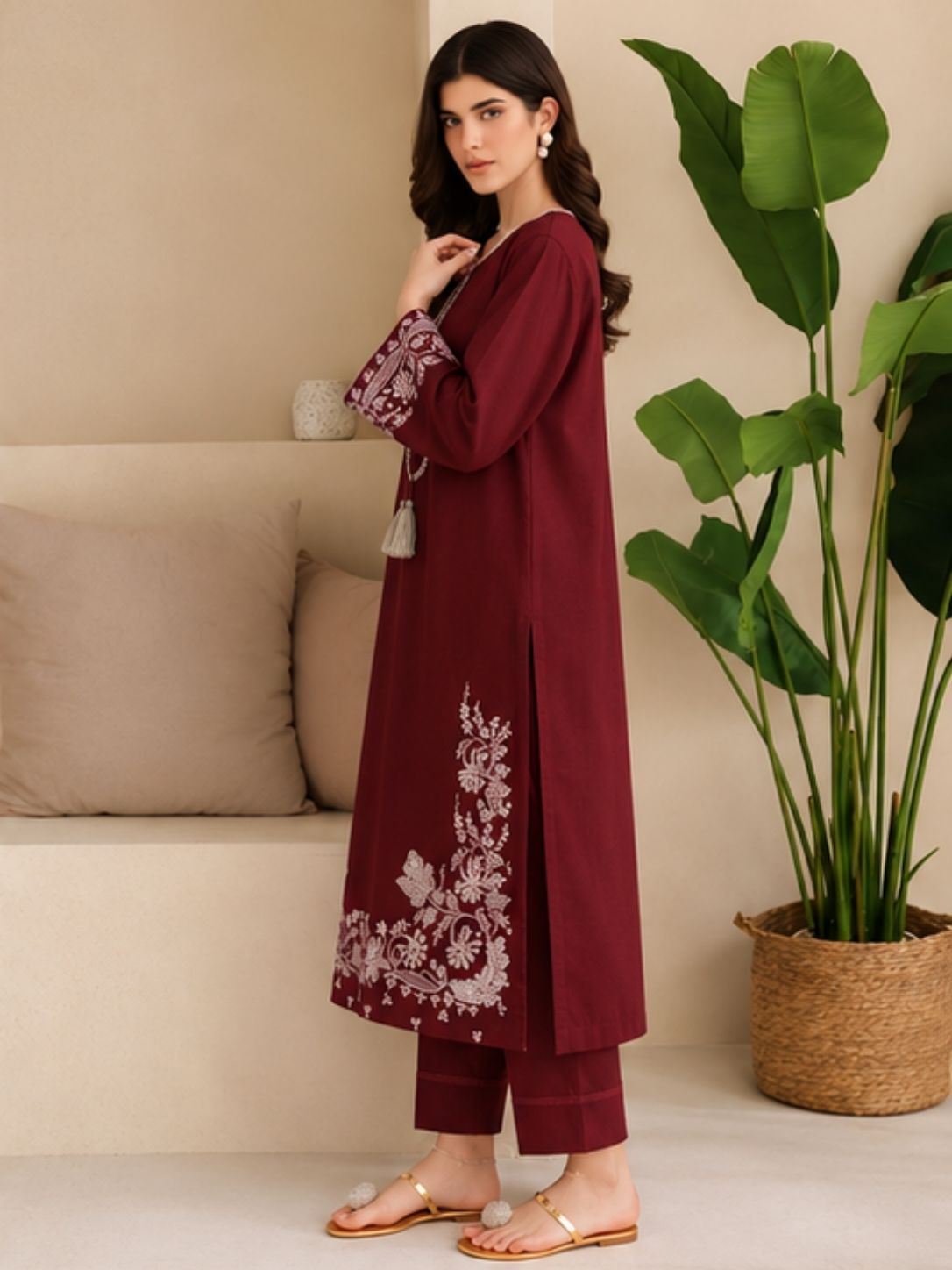 Garnet Premium Co-ord Set | 2-Piece
