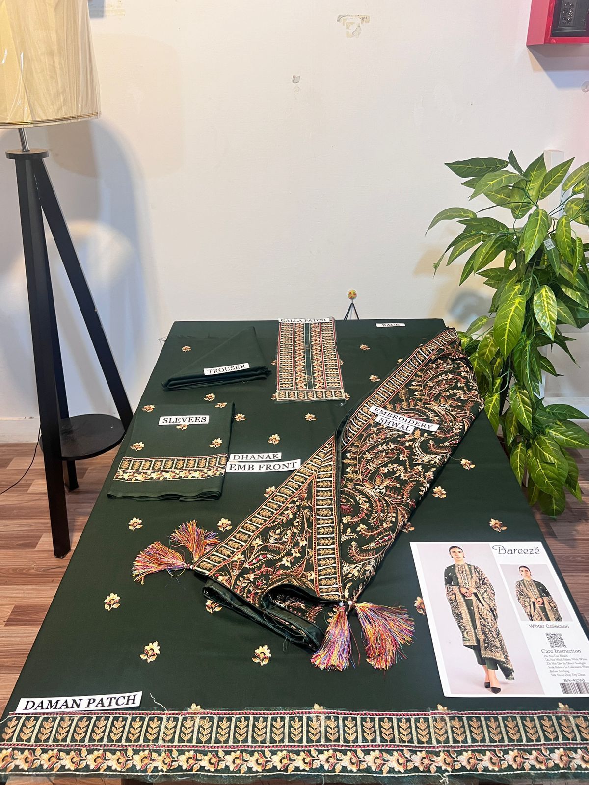Fully Embroidered 3PC Dress With Heavy EMB Shawl - W6