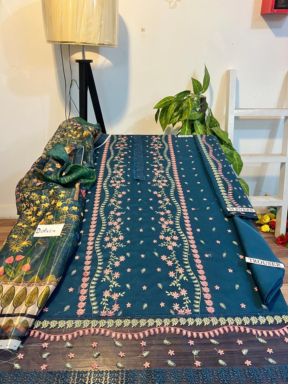 Embroidered 3PC Lawn With Bana Dora Printed Dupatta - DH1116Z