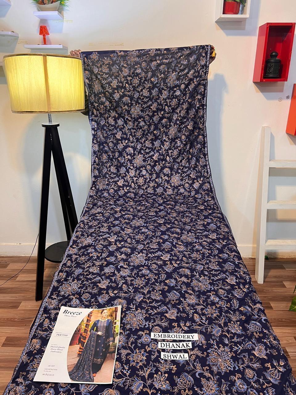 Fully Embroidered 3PC Dress With Heavy EMB Shawl - W5