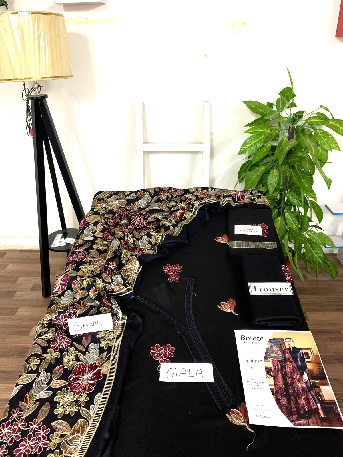 Fully Embroidered 3PC Dress With Heavy EMB Shawl - W21A