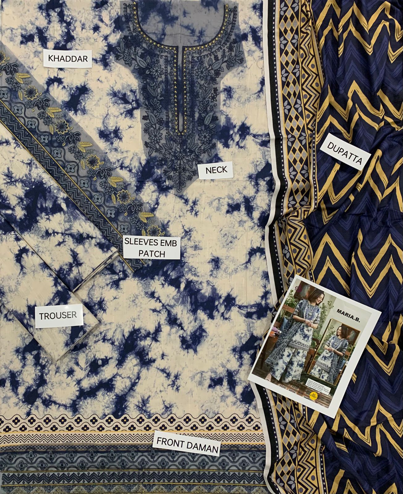 Khaddar Printed 3PC Unstitched With Khaddar Shawl- P103
