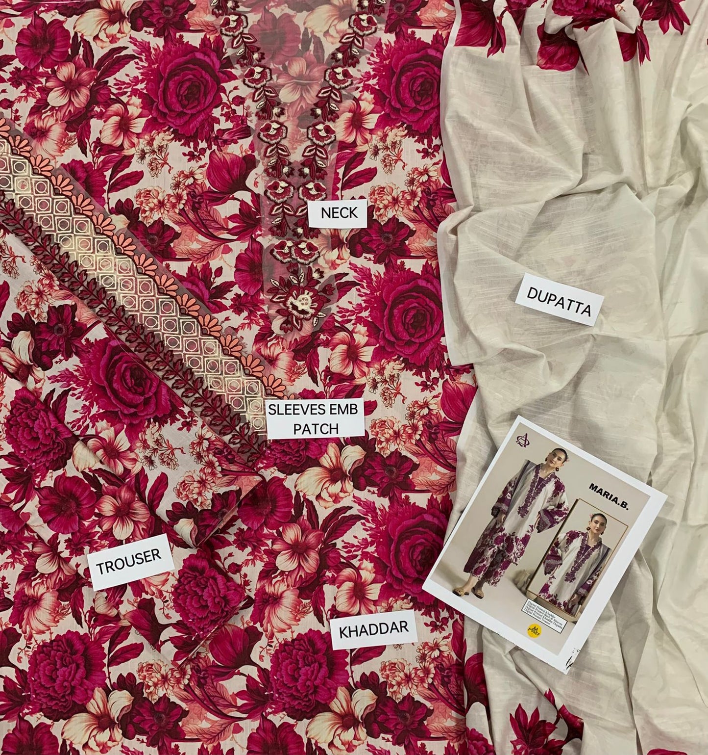 Khaddar Printed 3PC Unstitched With Khaddar Shawl- P105