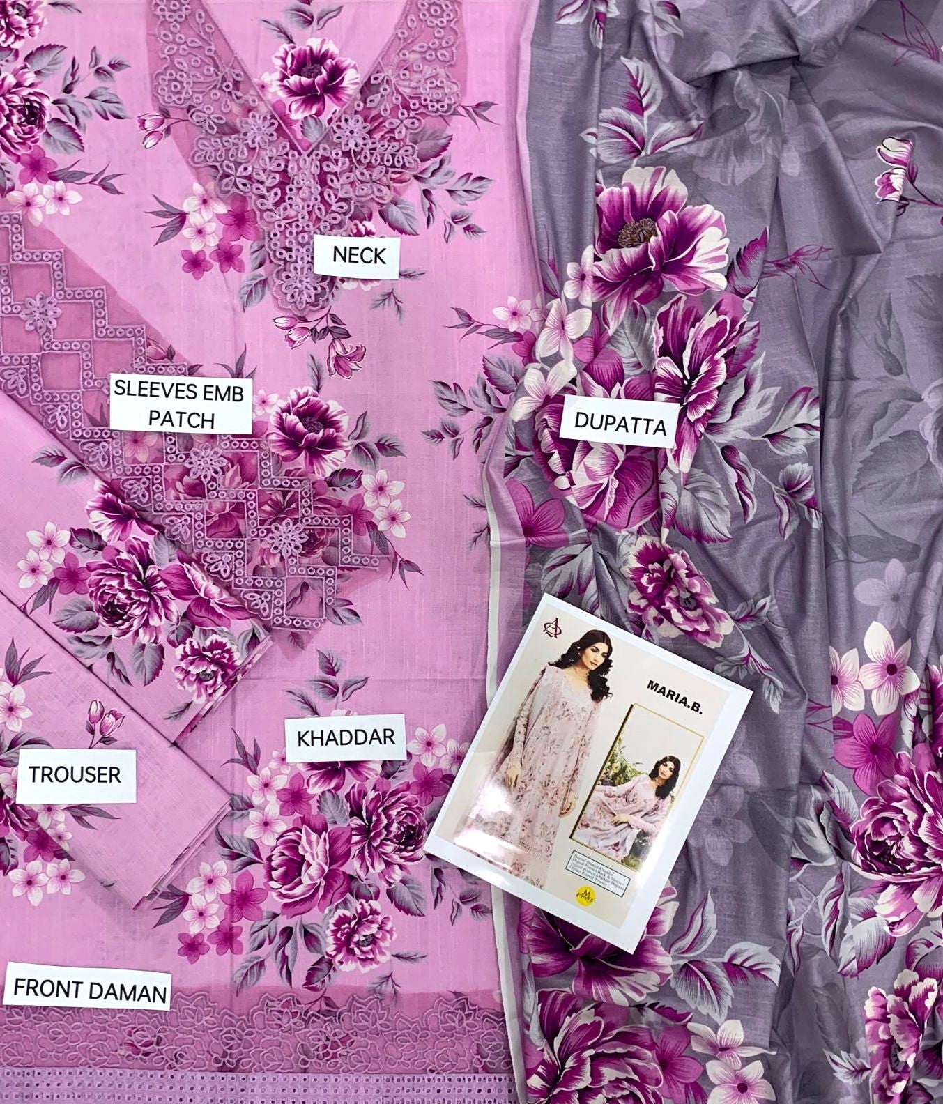 Khaddar Printed 3PC Unstitched With Khaddar Shawl- P104