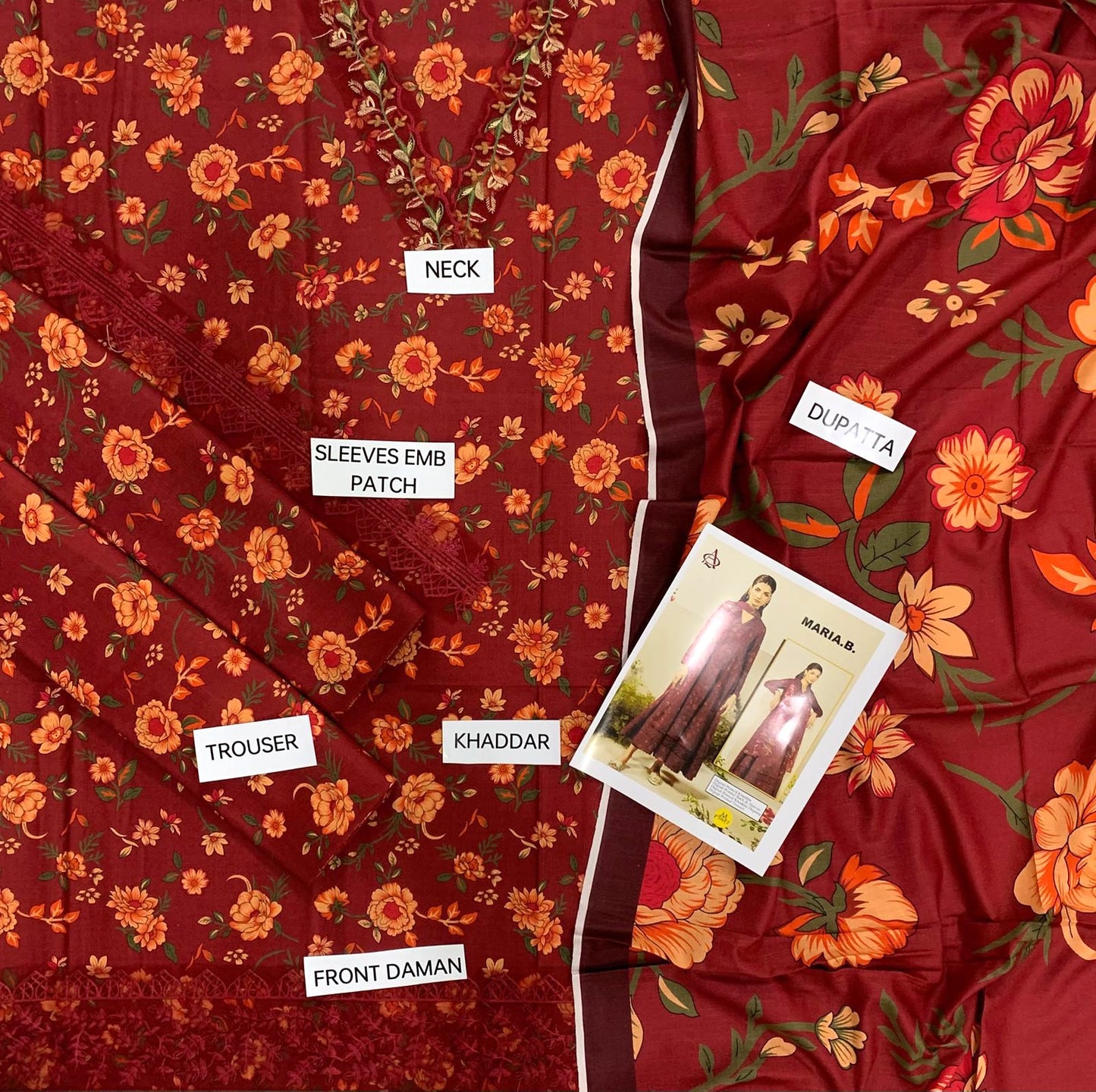 Khaddar Printed 3PC Unstitched With Khaddar Shawl- P106