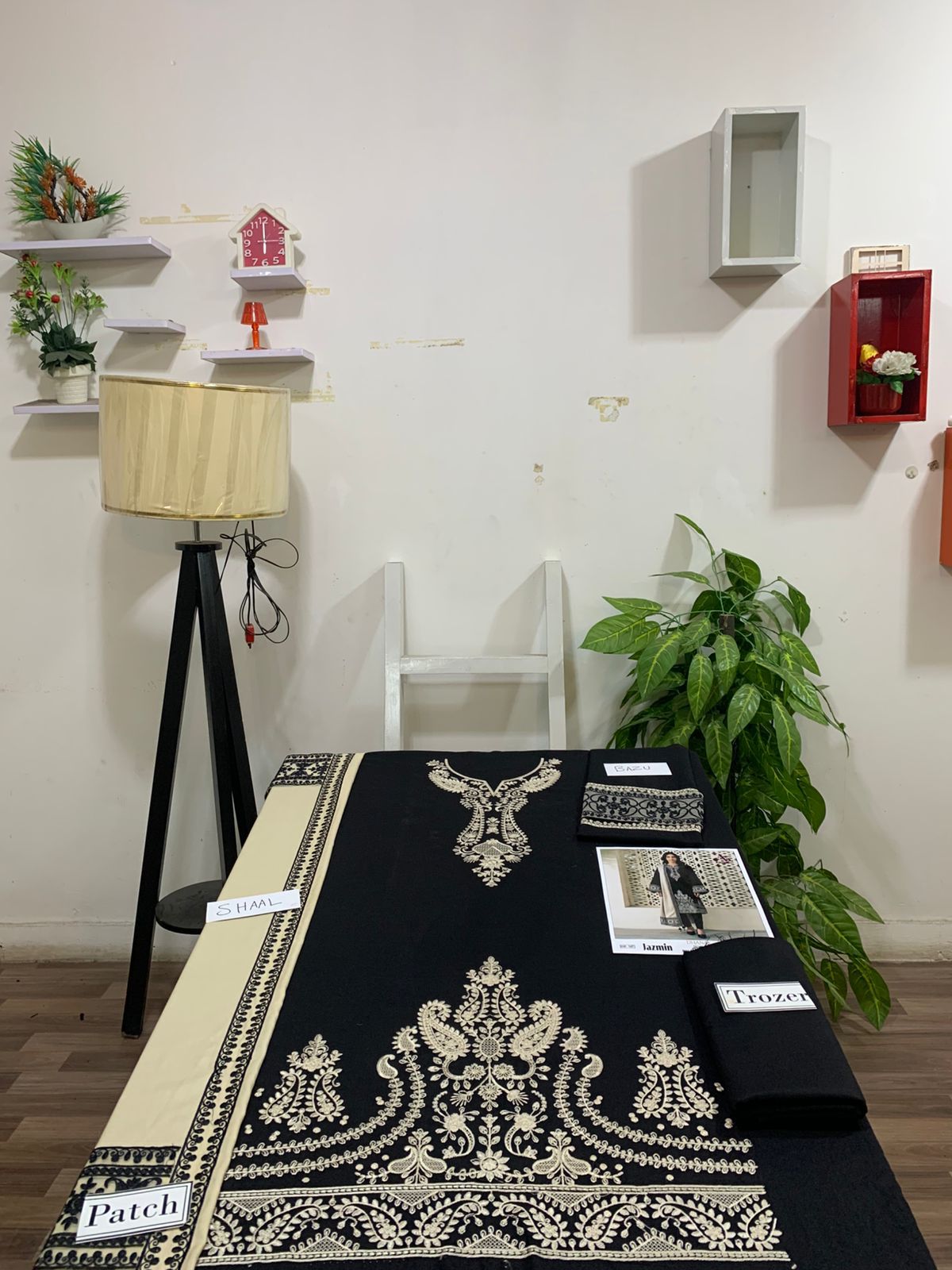 Fully EMB 3PC Unstitched Winter Dress With EMB Shawl- DE-147