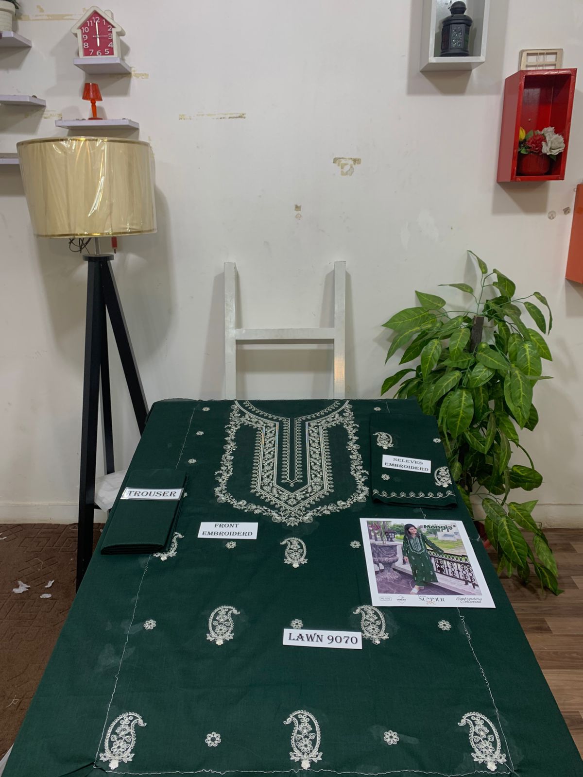 Embroidered 2Pc Lawn Unstitched Summer Dress AL-106