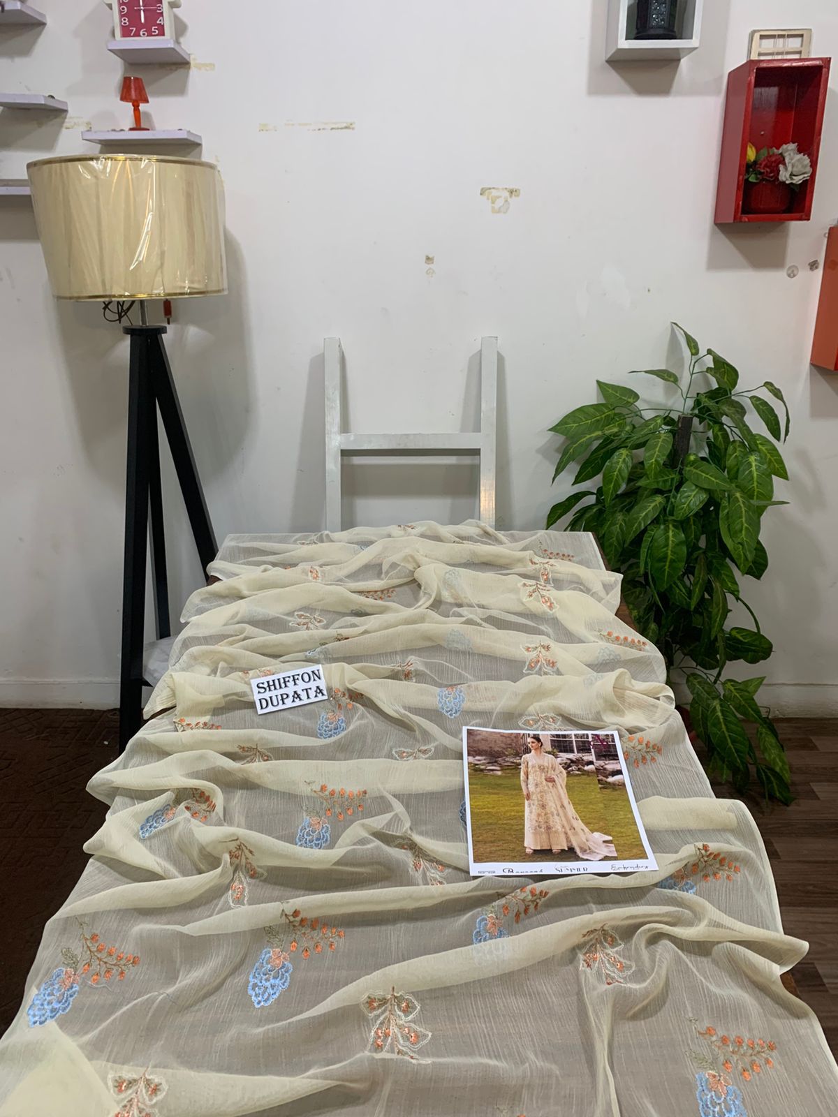 Emb 3PC Lawn Unstitched Summer Dress With Emb Chiffon Dupatta - AL-810