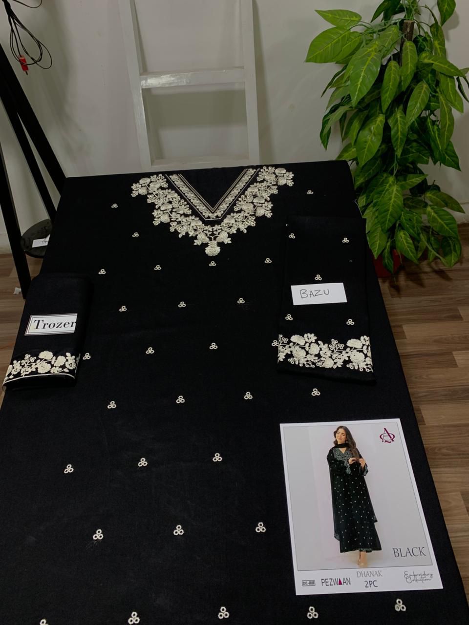 Embroidered 2Pc Lawn Unstitched Summer Dress - DE-66B