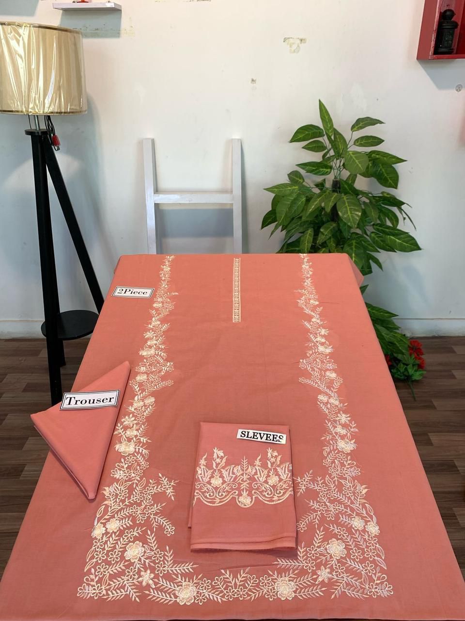 Embroidered 2Pc Lawn Unstitched Summer Dress - DM-10