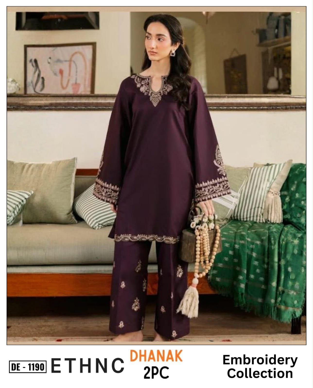 2-Piece | Premium Embroidered Winter Suit – DE-1190