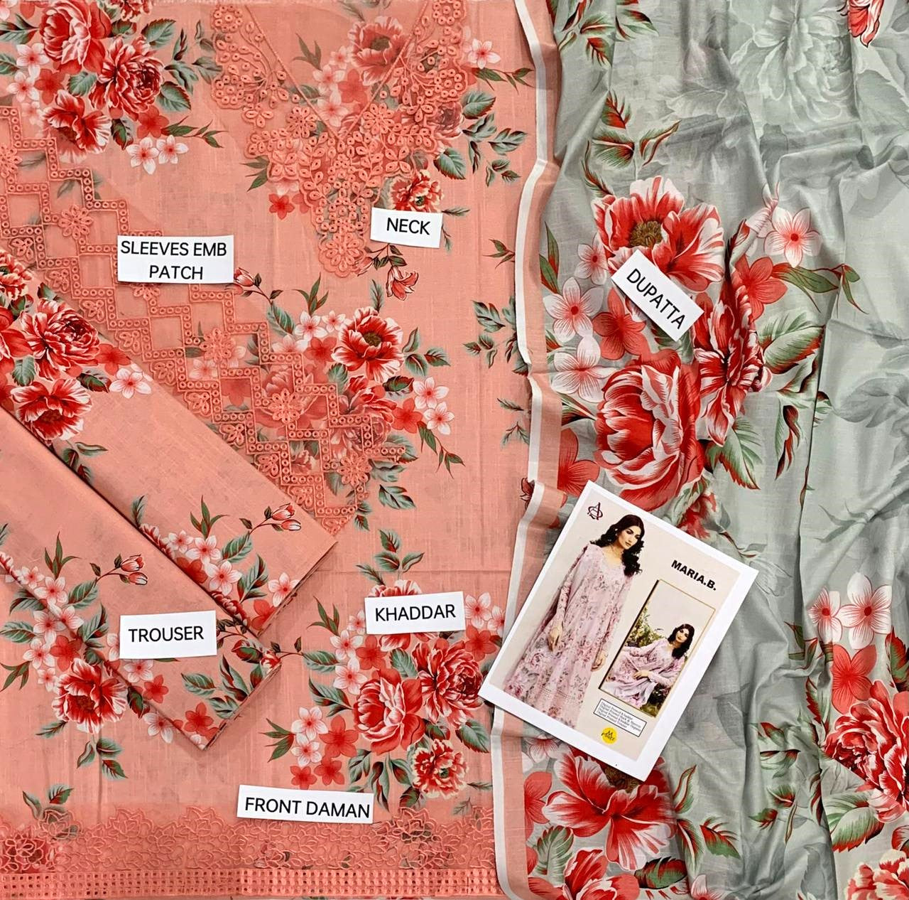 Khaddar Printed 3PC Unstitched With Khaddar Shawl- P100