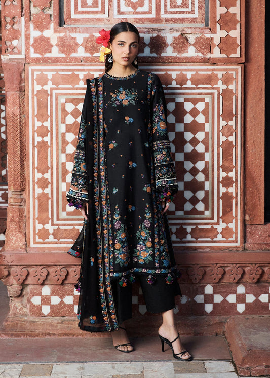 3-Piece Hussain Rehar's Premium Embroidered Dhanak Suit AL-825